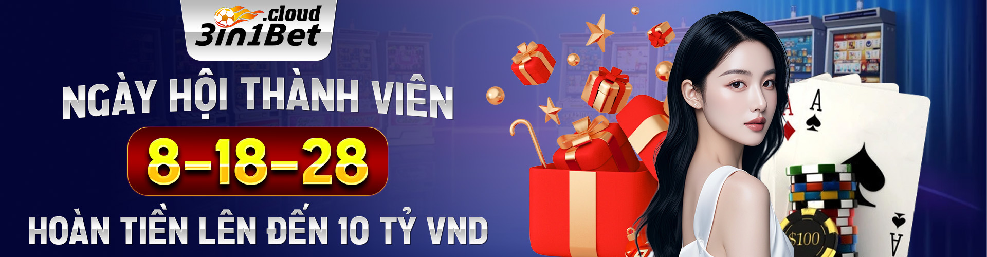 3IN1BET - 3IN1BET.COM Trang Chủ Đăng Ký Chính Thức Không Chặn 2026 9 NGÀY HỘI THÀNH VIÊN 8-18-28 - HOÀN TIỀN LÊN ĐẾN 10 TỶ VND (1)